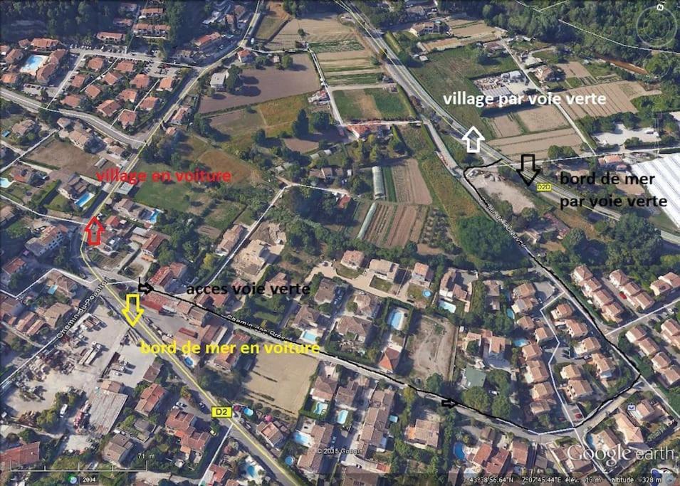 Appart Dans Maison 2 Km De La Plage Villeneuve-Loubet Exteriör bild